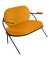2-Sitzer Sofa SATURNE safran schwarz Kunstleder