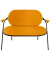 2-Sitzer Sofa SATURNE safran schwarz Kunstleder