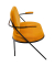 2-Sitzer Sofa SATURNE safran schwarz Kunstleder