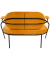 2-Sitzer Sofa SATURNE safran schwarz Kunstleder