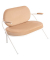 2-Sitzer Sofa SATURNE elfenbein weiß Stoff