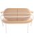 2-Sitzer Sofa SATURNE elfenbein weiß Stoff