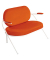2-Sitzer Sofa SATURNE rost weiß Stoff