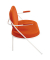 2-Sitzer Sofa SATURNE rost weiß Stoff