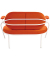 2-Sitzer Sofa SATURNE rost weiß Stoff