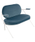 2-Sitzer Sofa SATURNE blau weiß Stoff