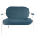 2-Sitzer Sofa SATURNE blau weiß Stoff