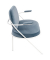 2-Sitzer Sofa SATURNE blau weiß Stoff