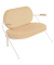 2-Sitzer Sofa SATURNE elfenbein weiß Kunstleder