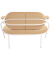 2-Sitzer Sofa SATURNE elfenbein weiß Kunstleder