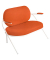 2-Sitzer Sofa SATURNE rost weiß Kunstleder
