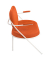 2-Sitzer Sofa SATURNE rost weiß Kunstleder
