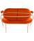 2-Sitzer Sofa SATURNE rost rosa Stoff