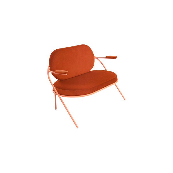3660141960723 - Zweisitzer Sofa Meet by Paperflow Saturne mit Armlehnen B 1180 x T 730 x H 880 mm Stahlrohr Kunstleder Rosa Rost 3660141960723 - Zweisitzer Sofa Meet by Paperflow Saturne mit Armlehnen B 1180 x T 730 x H 880 mm Stahlrohr Kunstleder Rosa Rost