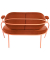 2-Sitzer Sofa SATURNE rost rosa Kunstleder