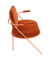 2-Sitzer Sofa SATURNE rost rosa Kunstleder