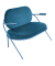 2-Sitzer Sofa SATURNE blau Kunstleder