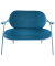2-Sitzer Sofa SATURNE blau Kunstleder