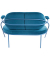 2-Sitzer Sofa SATURNE blau Kunstleder