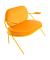 2-Sitzer Sofa SATURNE safran Stoff