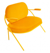 2-Sitzer Sofa SATURNE safran Kunstleder