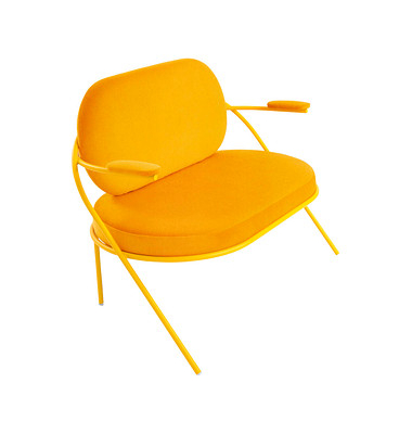 2-Sitzer Sofa SATURNE safran Kunstleder