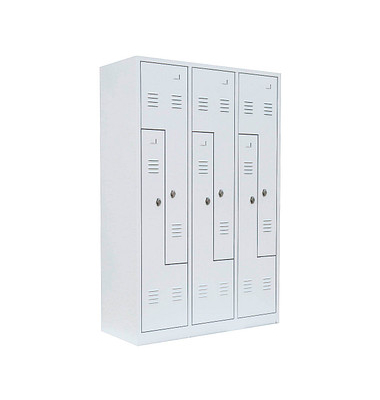 Z-Spind signalweiß 525127, 6 Schließfächer 118,5 x 50,0 x 180,0 cm