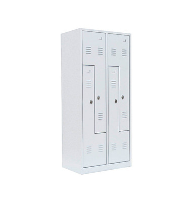 Z-Spind signalweiß 525117, 4 Schließfächer 80,0 x 50,0 x 180,0 cm