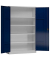 Stahlschrank ClassiXL X-530371 enzianblau, lichtgrau 120,0 x 42,0 x 194,5 cm, aufgebaut