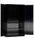 Stahlschrank ClassiXL X-530379 tiefschwarz 120,0 x 42,0 x 194,5 cm, aufgebaut
