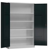 Stahlschrank ClassiXL X-530378 anthrazit, lichtgrau 120,0 x 42,0 x 194,5 cm, aufgebaut