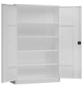 Stahlschrank ClassiXL X-530377 signalweiß 120,0 x 42,0 x 194,5 cm, aufgebaut