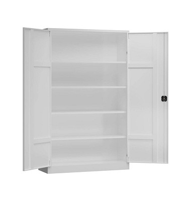Stahlschrank ClassiXL X-530377 signalweiß 120,0 x 42,0 x 194,5 cm, aufgebaut