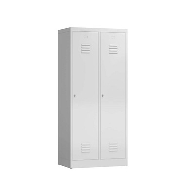 Spind ClassiX lichtgrau X-515120, 2 Schließfächer 80,0 x 50,0 x 180,0 cm