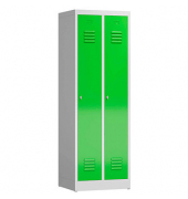 Spind ClassiX gelbgrün, lichtgrau X-510125, 2 Schließfächer 59,0 x 50,0 x 180,0 cm