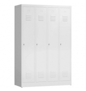 Spind ClassiX signalweiß X-510147, 4 Schließfächer 118,0 x 50,0 x 180,0 cm