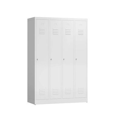 Spind ClassiX signalweiß X-510147, 4 Schließfächer 118,0 x 50,0 x 180,0 cm