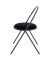 Besucherstuhl SATURNE, schwarz / schwarz, ohne Armlehnen, Pyramidengestell