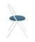 Besucherstuhl SATURNE, blau / weiß, ohne Armlehnen, Pyramidengestell