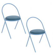 2 PAPERFLOW Besucherstühle SATURNE CHSATX2V.06.06 blau Stoff