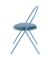 2 PAPERFLOW Besucherstühle SATURNE CHSATX2V.06.06 blau Stoff