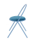 2 PAPERFLOW Besucherstühle SATURNE CHSATX2SC.06.06 blau Kunstleder