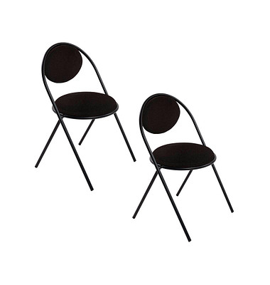 2 PAPERFLOW Besucherstühle SATURNE CHSATX2DSC.01.01 schwarz Kunstleder