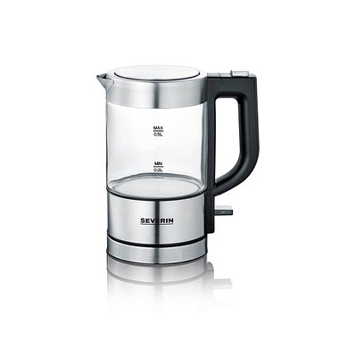 Wasserkocher 3472, transparent/schwarz/silber, 1100 Watt, 500 ml