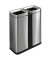 M&uuml;lleimer the twin bin, 2x30 Liter, EdelstahlTragegriff Deckel Einsatz Griffrand