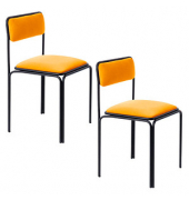 2 PAPERFLOW Besucherstühle BISTRO CHBISX2V.20 safran Stoff
