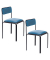 2 PAPERFLOW Besucherstühle BISTRO CHBISX2V.06 blau Stoff