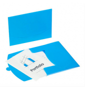 Dokumententaschen Wallet DIN A4 blau glatt 0,43 mm