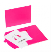 Dokumententaschen Wallet DIN A4 pink glatt 0,43 mm