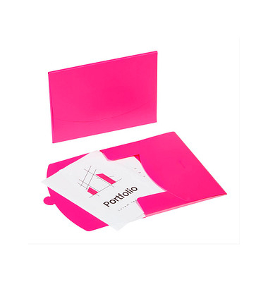 Dokumententaschen Wallet DIN A4 pink glatt 0,43 mm